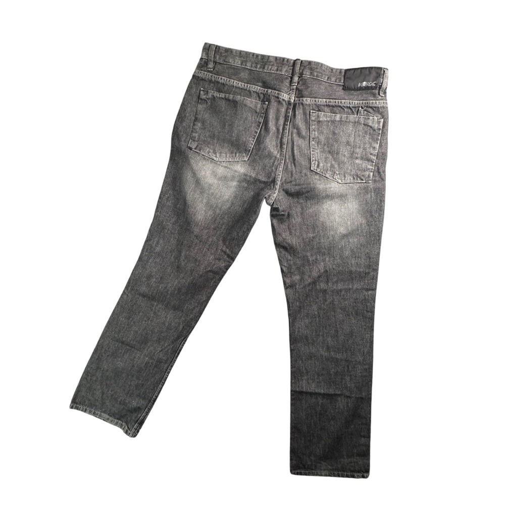 Hawk Slim Fit Jeans Mens 36x34 Black Wash Straight Leg Denim‎ Casual Workwear